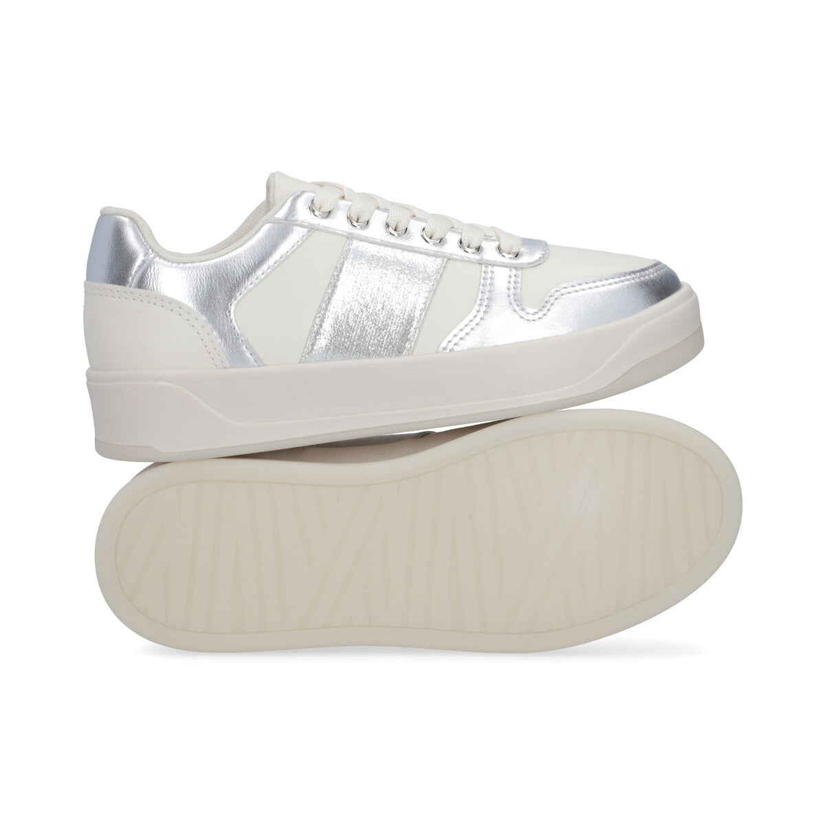 SNEAKER SPORT DAMA 653501 BLANCO/PLATA CAPA DE OZONO