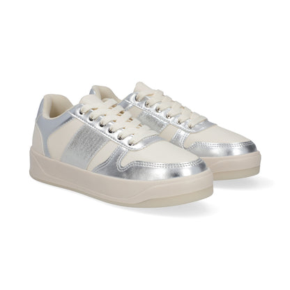 SNEAKER SPORT DAMA 653501 BLANCO/PLATA CAPA DE OZONO