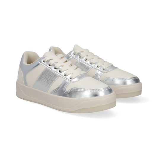 SNEAKER SPORT DAMA 653501 BLANCO/PLATA CAPA DE OZONO