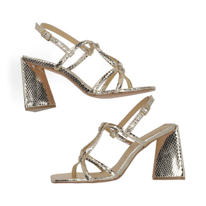 SANDALIA CASUAL DAMA 657301 ORO CAPA DE OZONO