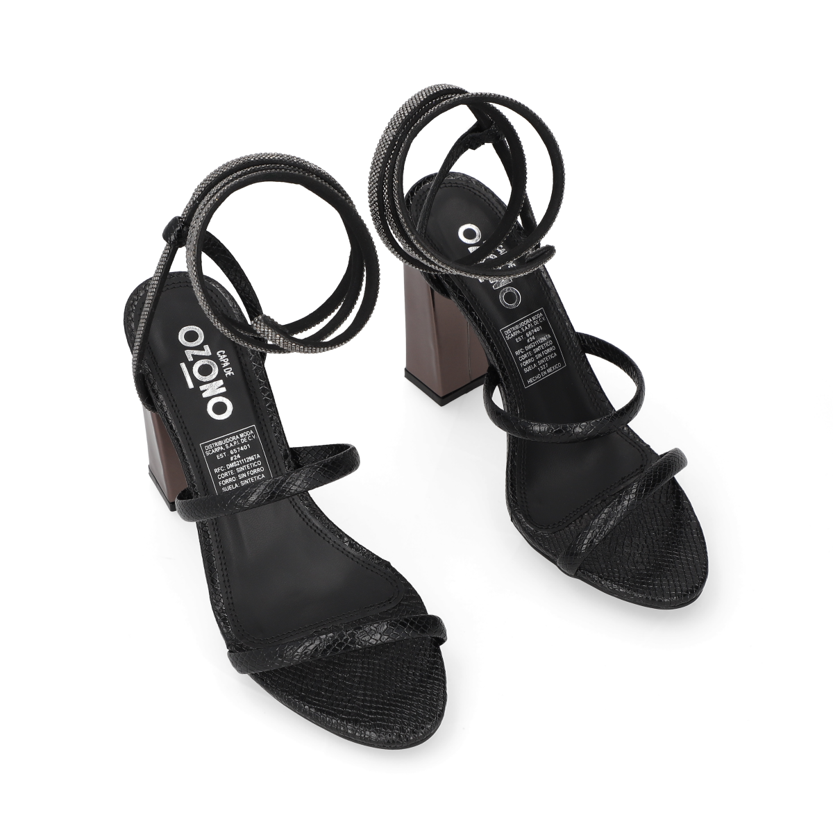 SANDALIA SEMIVESTIR DAMA 657401 NEGRO CAPA DE OZONO