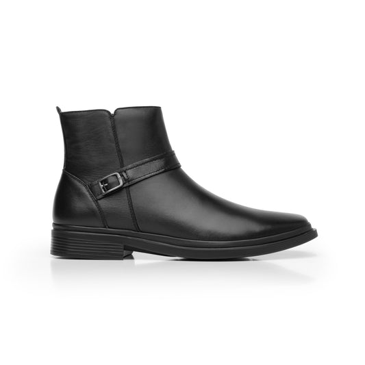 Botín Semivestir Quirelli para Hombre con corte acojinado Estilo 701306 Negro