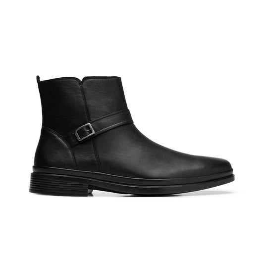 Botín De Piel Quirelli para Hombre Estilo 701313 Negro