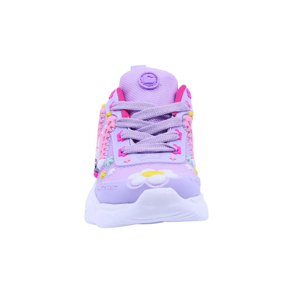 Tenis Coqueta para niña en textil morado Two con diseño de patines