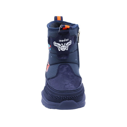 Bota Audaz para niño en sintético negro Two con diseño espacial