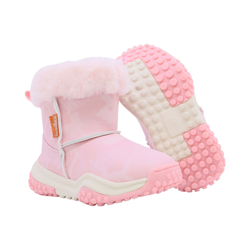 Bota Coqueta para niña en sintético rosa Two con forro afelpado