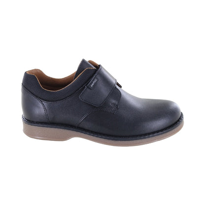 Zapato Escolar para niño en piel negro Matias con tira de contacto