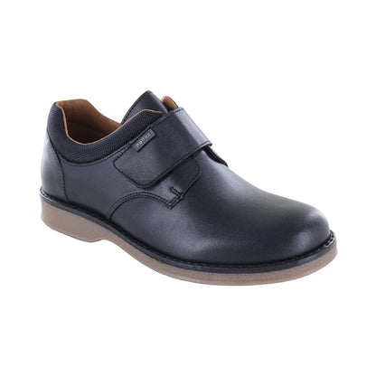 Zapato Escolar para niño en piel negro Matias con tira de contacto