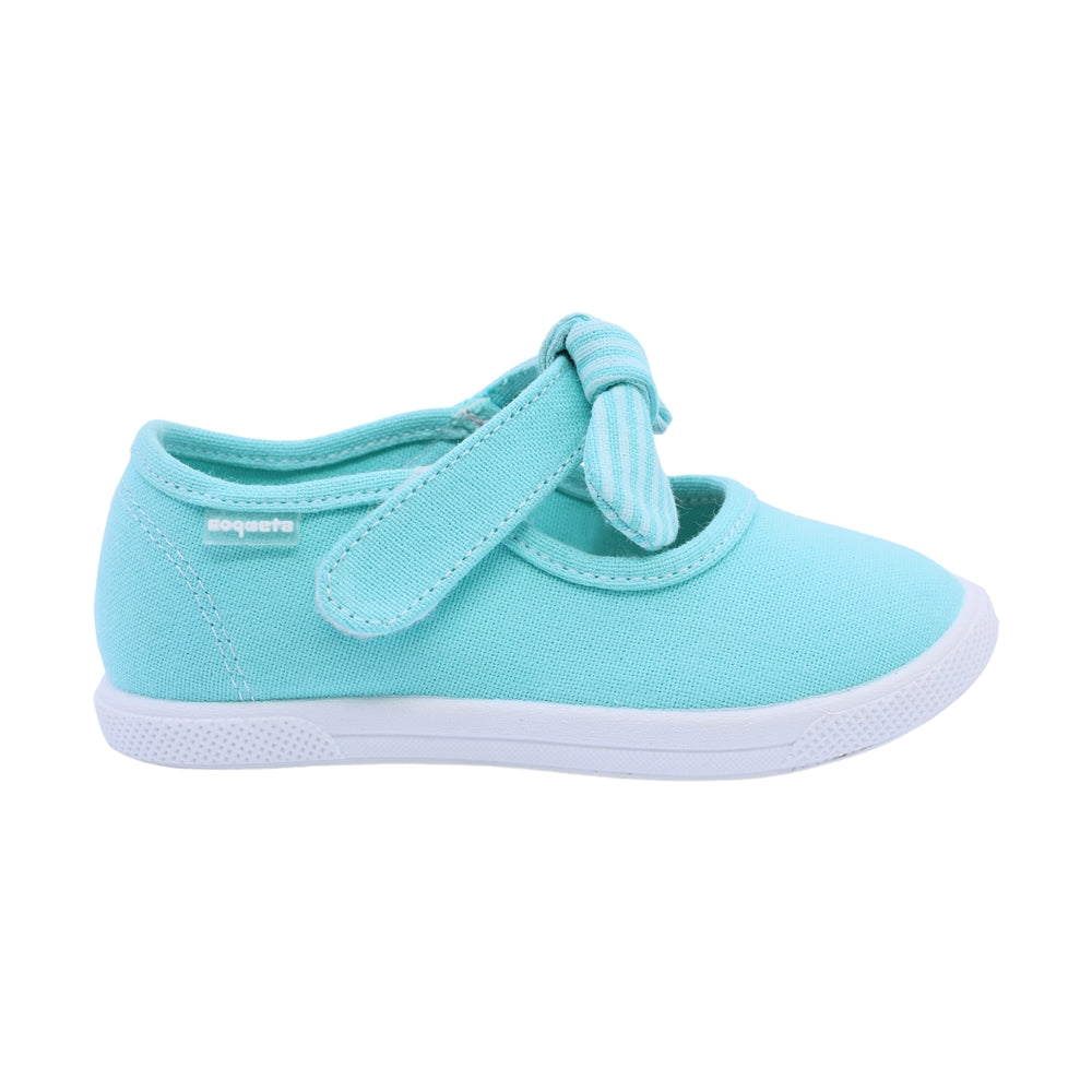 Balerina Coqueta para niña Textil  Verde Sixty con moño decorativo