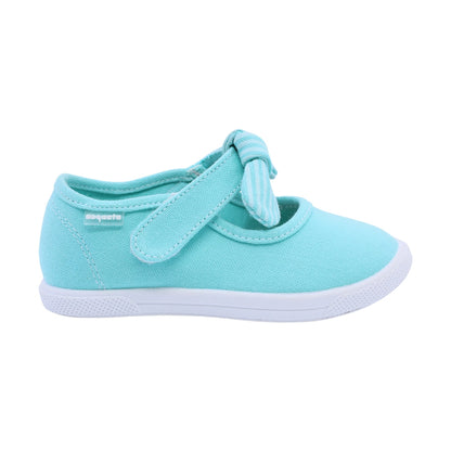 Balerina Coqueta para niña Textil  Verde Sixty con moño decorativo