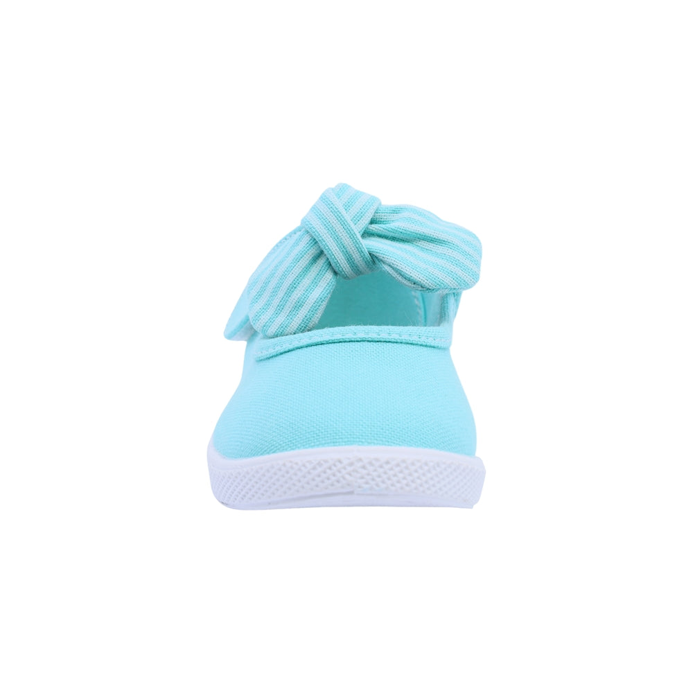Balerina Coqueta para niña Textil  Verde Sixty con moño decorativo