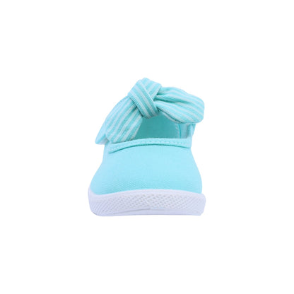 Balerina Coqueta para niña Textil  Verde Sixty con moño decorativo