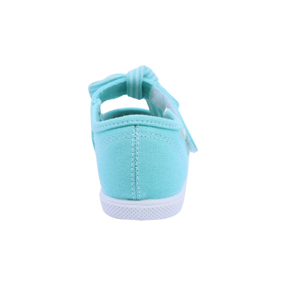 Balerina Coqueta para niña Textil  Verde Sixty con moño decorativo