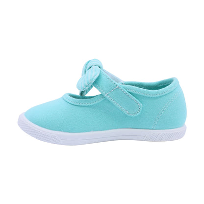 Balerina Coqueta para niña Textil  Verde Sixty con moño decorativo