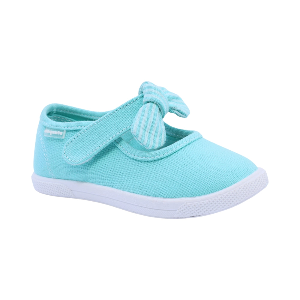 Balerina Coqueta para niña Textil  Verde Sixty con moño decorativo