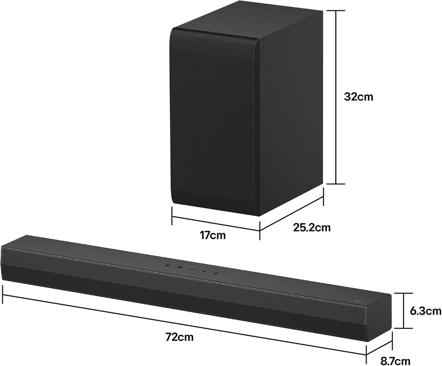 LG Soundbar con AI Sound Pro de 2.1 Canales S40T