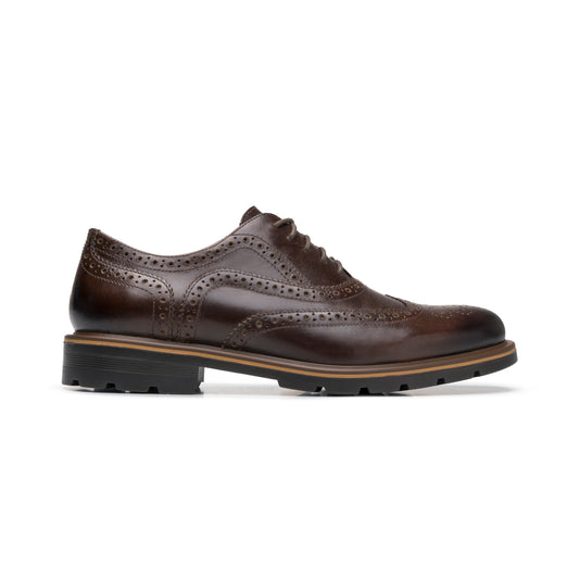 Oxford Dress Casual Quirelli para Hombre Estilo 88602 Café