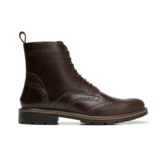 Botín De Piel Quirelli para Hombre Estilo 88622 Café