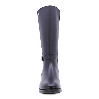 BOTA COQUETA PARA NIÑA DE SINTÉTICO COLOR NEGRO CANUTA CON CIERRE