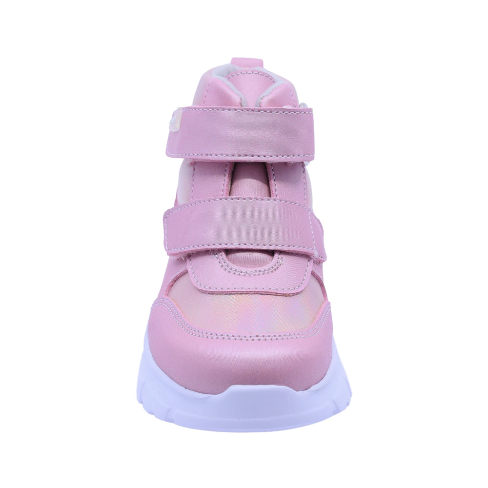 Bota Coqueta para niña sintético rosa Nemo con doble tira de contacto