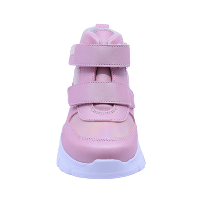 Bota Coqueta para niña sintético rosa Nemo con doble tira de contacto