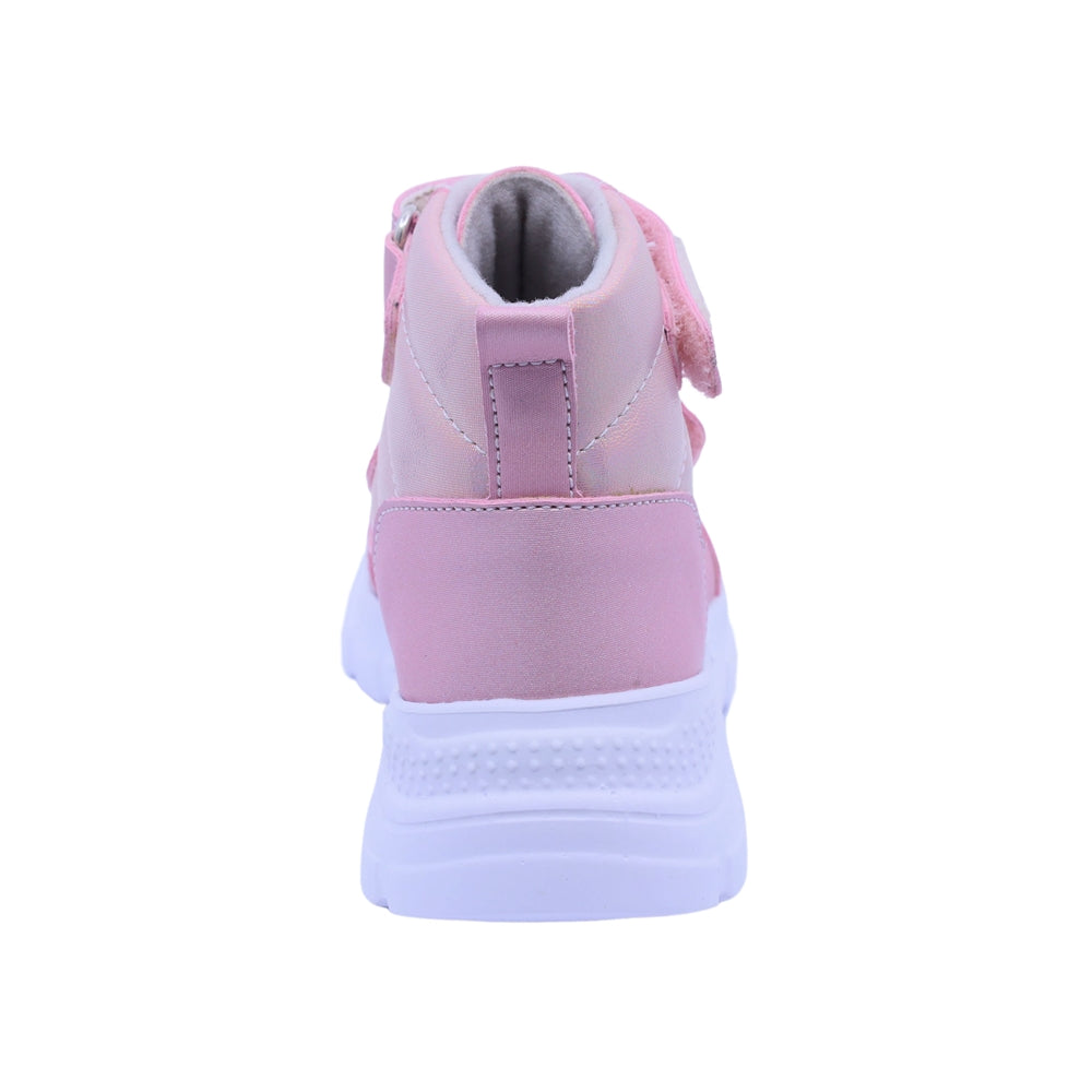 Bota Coqueta para niña sintético rosa Nemo con doble tira de contacto