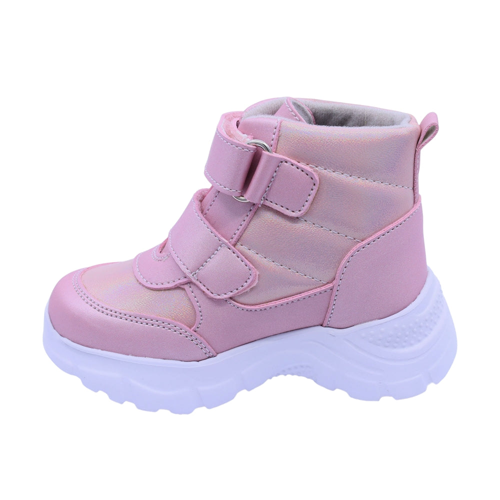 Bota Coqueta para niña sintético rosa Nemo con doble tira de contacto