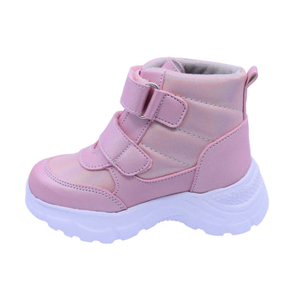 Bota Coqueta para niña sintético rosa Nemo con doble tira de contacto