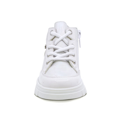 TENIS COQUETA PARA NIÑA DE SINTÉTICO COLOR BLANCO SUELA THUNDER CON AGUJETA