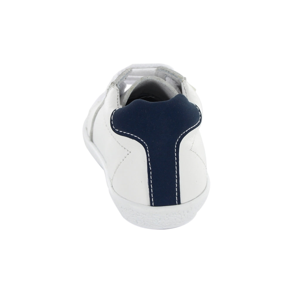 Bota Audaz para niño en piel blanco Panky con agujeta