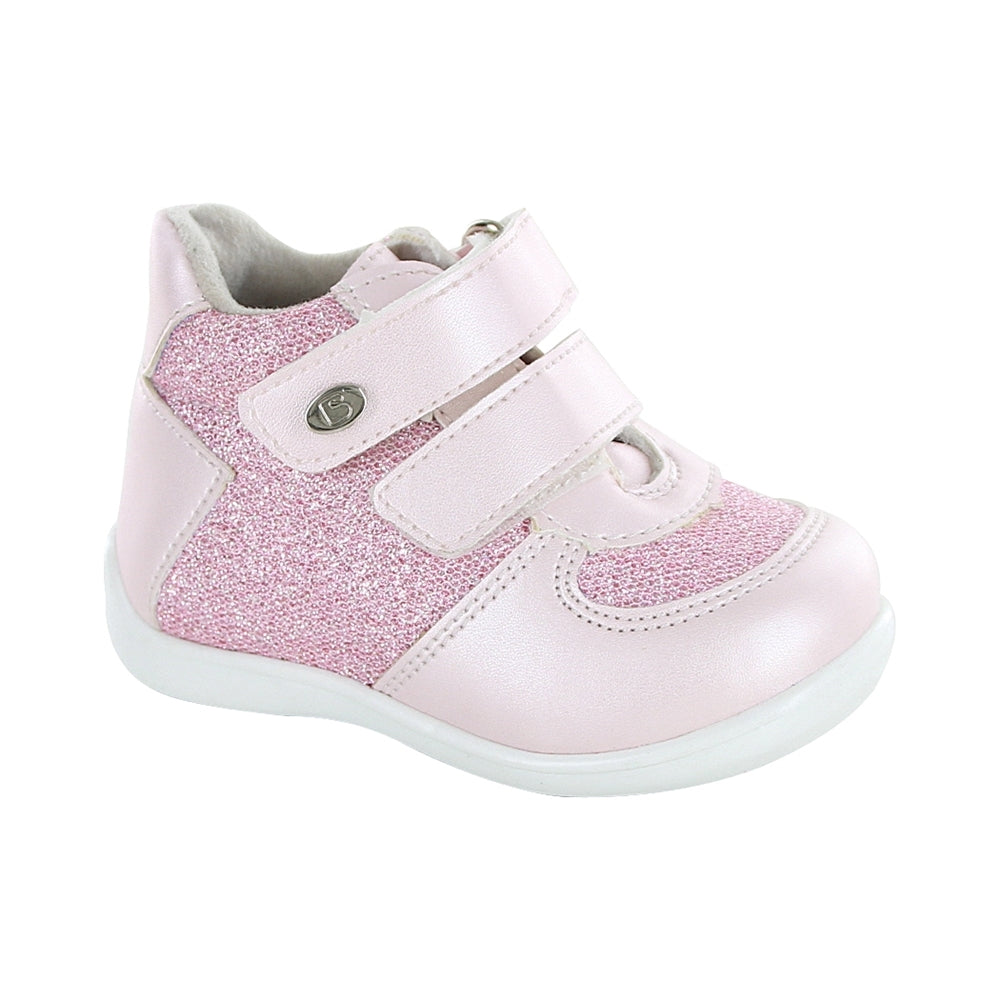 Tenis Coqueta para niña en sintético rosa Panal con acabado brillante