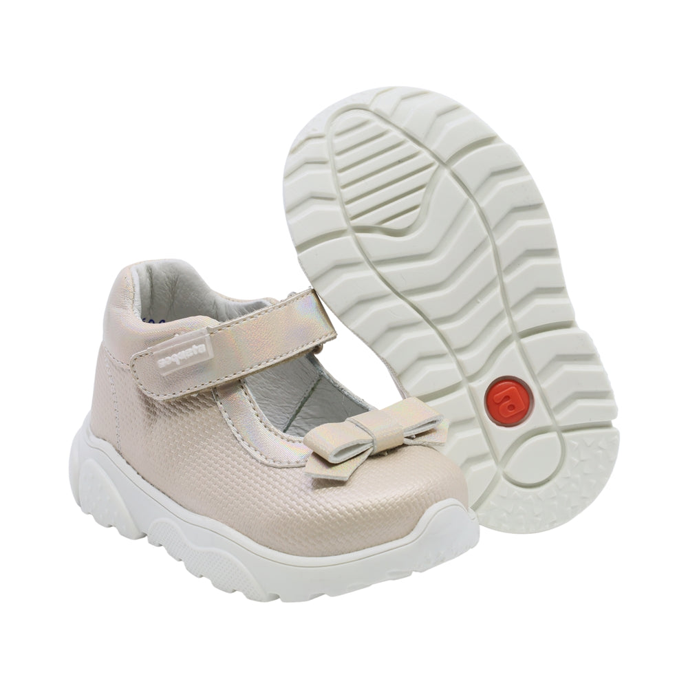Zapato Coqueta para niña en sintético oro Zippy con moño decorativo