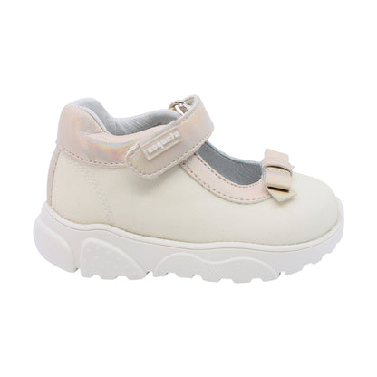 Zapato Coqueta para niña en sintético perla Zippy con moño decorativo