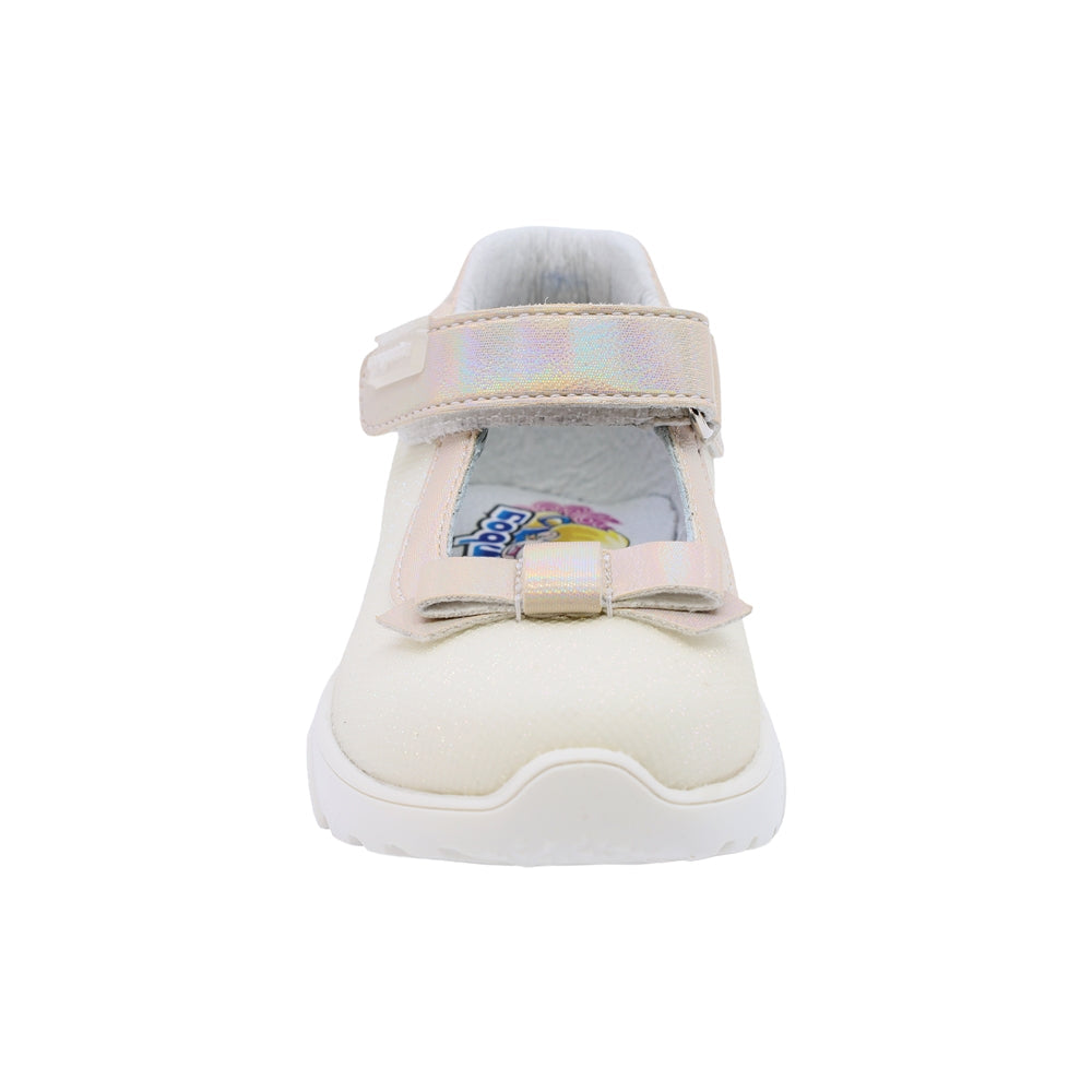Zapato Coqueta para niña en sintético perla Zippy con moño decorativo