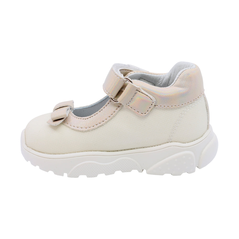 Zapato Coqueta para niña en sintético perla Zippy con moño decorativo