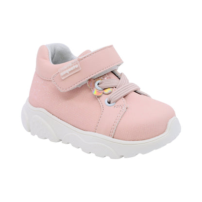 Tenis Coqueta para niña en sintético salmón Zippy con tira de contacto