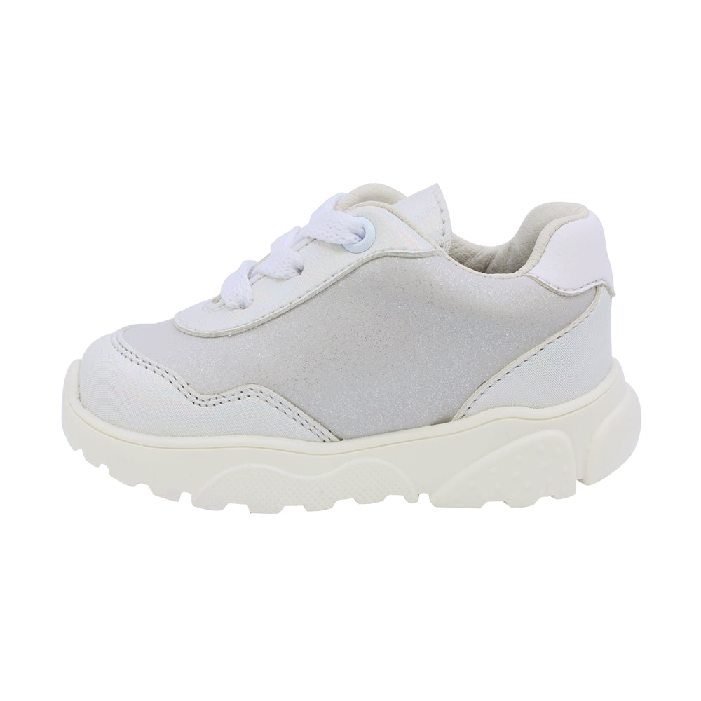 Tenis Coqueta para niña sintético perla Zippy con franjas multi