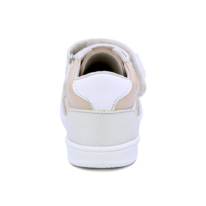 TENIS COQUETA PARA NIÑA DE SINTÉTICO COLOR BEIGE TEDDY CON TIRA DE CONTACTO