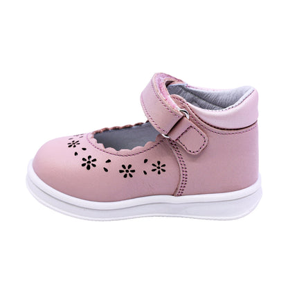 BALERINA COQUETA PARA NIÑA COLOR ROSA DE PIEL TEDDY CON TIRA DE CONTACTO
