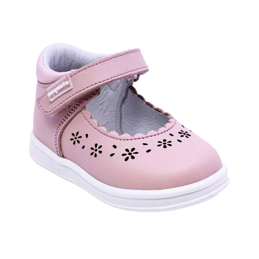 BALERINA COQUETA PARA NIÑA COLOR ROSA DE PIEL TEDDY CON TIRA DE CONTACTO
