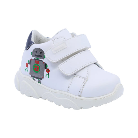 Tenis para niño Audaz Sintético color Blanco Zippy con doble tira de contacto