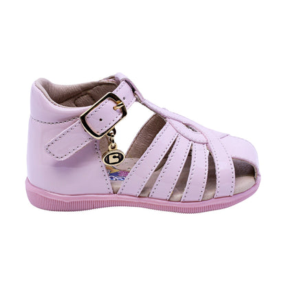 SANDALIA COQUETA PARA NIÑA COLOR ROSA DE SINTÉTICO VANESSA CON HEBILLA