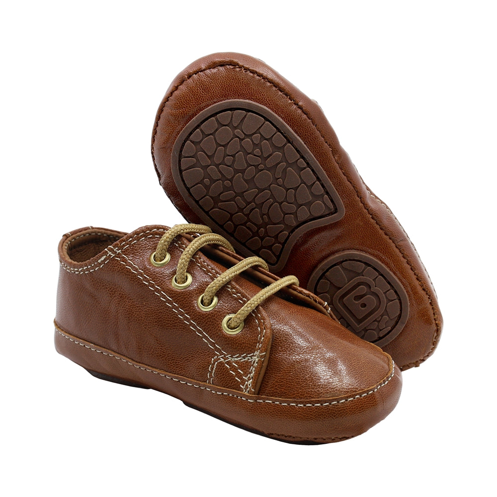 Zapato de vestir para niño Audaz Piel color Miel Sixty-three con agujeta