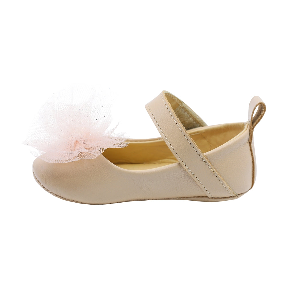 Balerina Coqueta para niña Piel  Beige Sixty-five con tira de contacto