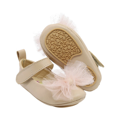 Balerina Coqueta para niña Piel  Beige Sixty-five con tira de contacto