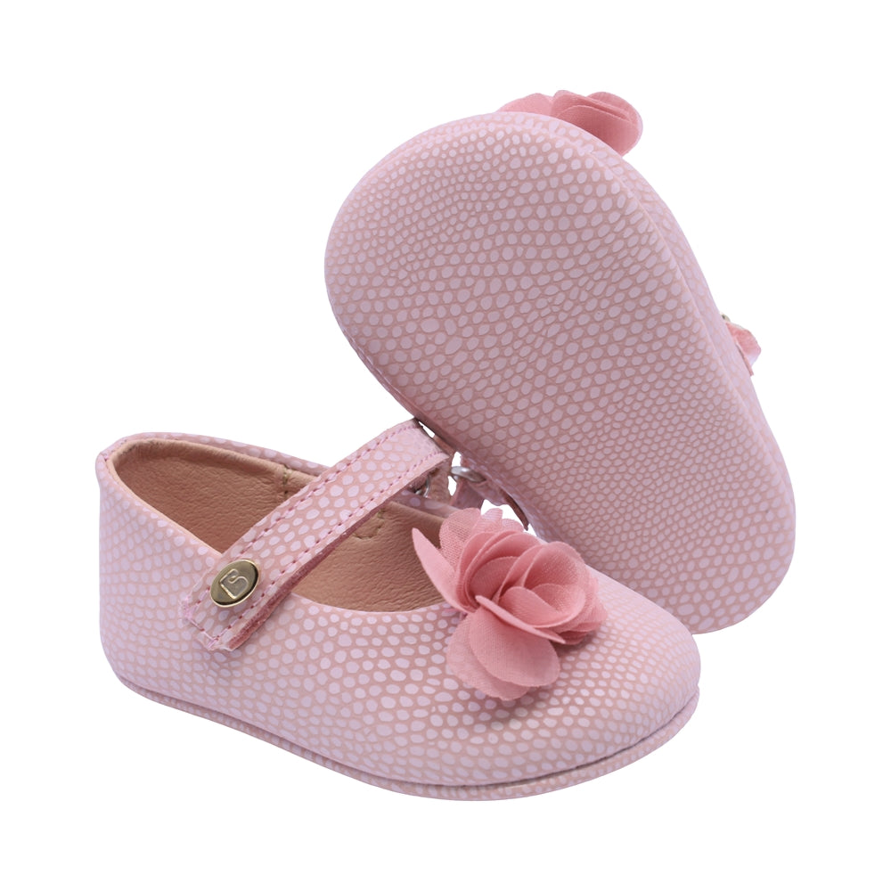 Balerina Coqueta para niña sintético  rosa Two con flor de tul