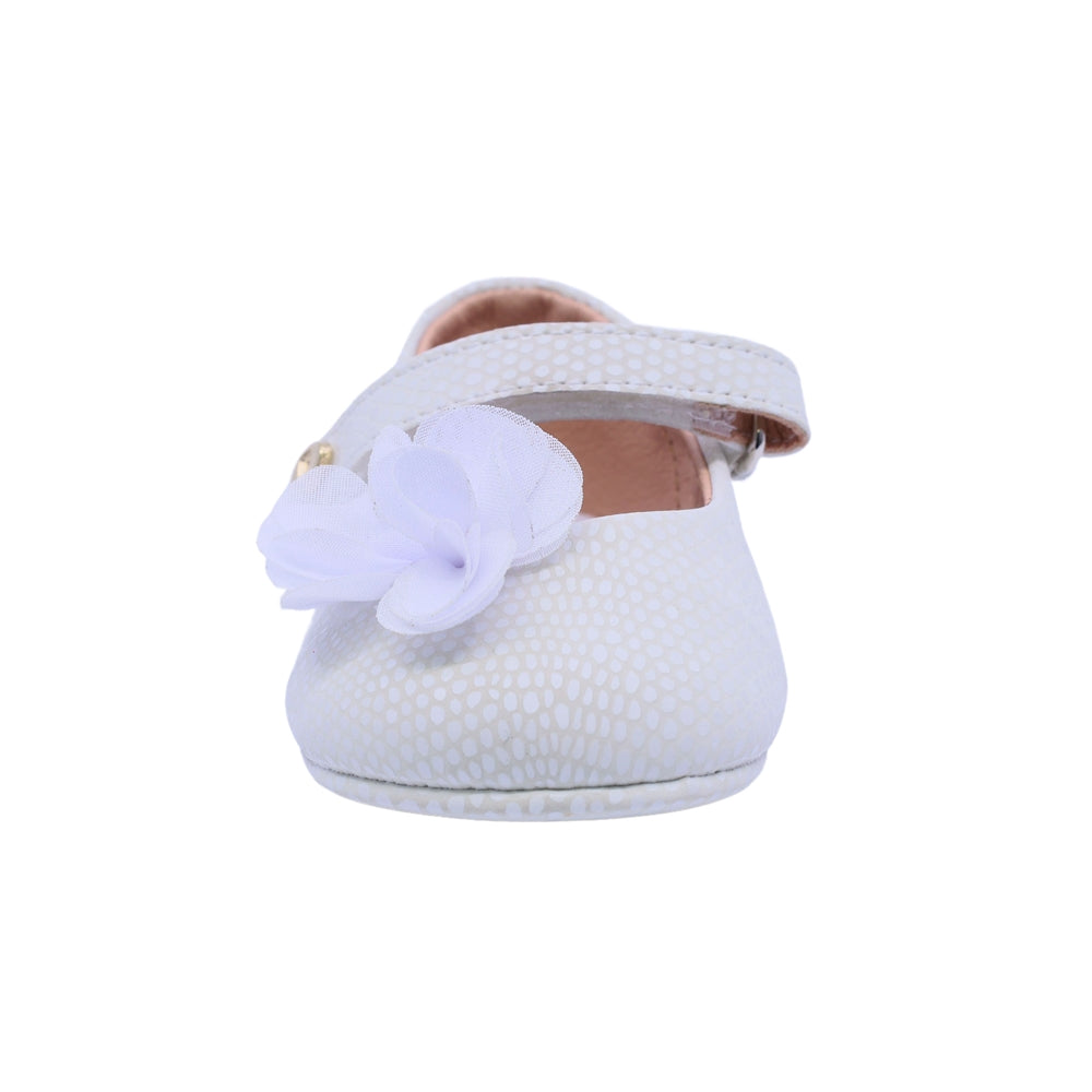 Balerina Coqueta para niña sintético  perla Two con flor de tul
