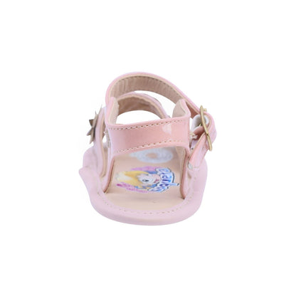 Sandalia Coqueta para niña en sintético  rosa One con flores decorativas