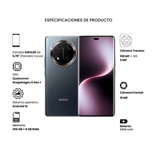 Honor Magic 7 Lite 512 GB / 8 GB RAM Color Negro