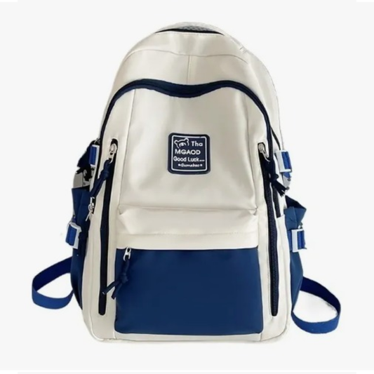 Mochila BEIGE Y AZUL